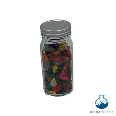 جار شیشه ای 4گوش درب کانتینری سایز3