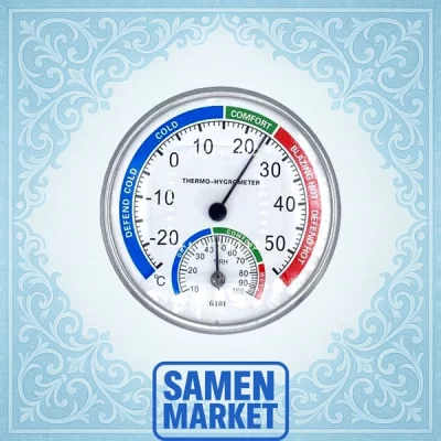دماسنج و رطوبت سنج عقربه ای قاب فلزی
